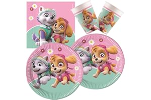Procos 10133066 Children's Birthday Party Set S Paw Patrol Skye and Everest Multi-Coloured