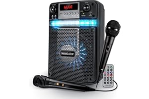 Enceinte Karaoké PARTY 400W Batterie Koolstar AVEC 2 MICROPHONES - BROZY08 à LED + APPLICATION SMARTPHONE USB/Bluetooth/RADIO FM
