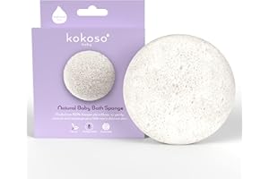 Kokoso Baby Natural Sponge – Super Soft Natural Baby Bath Sponge, Perfect as a Newborn Sponge and Baby Face Sponge