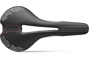 Selle Italia - Flite TM Flow, Soft and Ultralight Saddle for Bicycle, with a Flat Shape and a Manganese Rail, Resistant and Suitable for Road Bikes and MTB - Unisex - Black