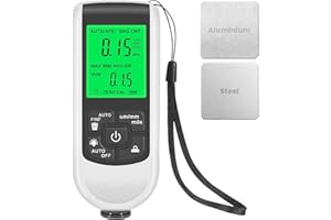 OBDResource Schichtdickenmessgerät mit Hintergrundbeleuchtung Digitale LCD-Anzeige, Lackmessgerät Auto Messbereich 0 bis 2000um Messaging-Maschine für Autolacktester