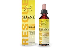 Rescue Compte-gouttes, La sérénité à portée de main, formule originale, Vegan, Complément alimentaire, 1 Flacon Compte Gouttes, Multicolore, 20ml