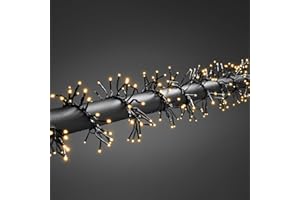 SHATCHI 480 Christmas Tree Cluster Lights Multifunction 8 Light Modes, Timer Green Cable Indoor/Outdoor Low Voltage Holiday Home Decorations, Warm White