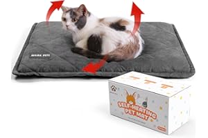 Mora Pets Selbstheizende Decke Katzen, Wärmedecke für Katzen Heizdecke Hunde Ultrawarme, Selbstwärmend Katzendecke Ohne Strom Katzenbett Waschbare Wärmematte Dick und Weiche, Größe: 61 x 46 cm