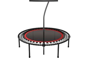 ‎BELLICON bellicon Plus Fitness Trampolin 125 cm mit stabilen Schraubbeinen, Haltestange und Gummiseilringfederung bis 200kg (viele Farben zur Auswahl)