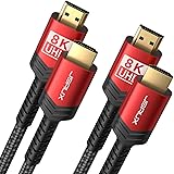 JSAUX 8K HDMI Kabel 3Meter 2-Stück | 4K & 8K HDMI 2.1 Kabel 48Gbps High Speed HDMI | 4K@120Hz 144Hz, 8K@60Hz, HDCP 2.2 & 2.3,