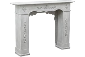 Biscottini fire surrounds 130x29x98 cm | wooden fire surround | fire surrounds only | fireplace frame with embossed decorations