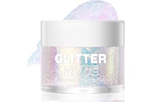 RUIBAVYA Paillettes Visage 40ml Glitter Body Gel Maquillage Festival Paillette pour Cheve Gel Paillettes Corps