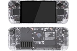 ‎EXTREMERATE eXtremeRate Full Hülle & Tasten Set für Steam Deck OLED Console, DIY-Ersatz Griff Gehäuse Faceplate/Rückplatte/Custom Buttons Set, Skin Case Zubehör für Steam Deck OLED(Transparent)–KEIN Konsole
