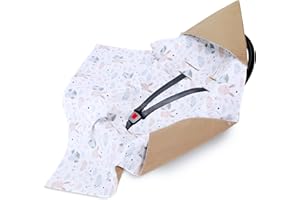 Totsy Baby Coperta per bebè seggiolino - coperta passeggino 90x90 cm coperta universale per bebè coperta estiva con cotone piquet waffle Gufo marrone