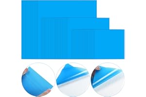 TENARE 80 Pieces Vinyl Pool Patch Repair Kit Self-Adhesive Repair Patches Plastic Pool Patch for Swimming Pools Air Mattress Inflatable Boats Toys, 10 x 10 cm, 7 x 7 cm, 5 x 5 cm (Blue)
