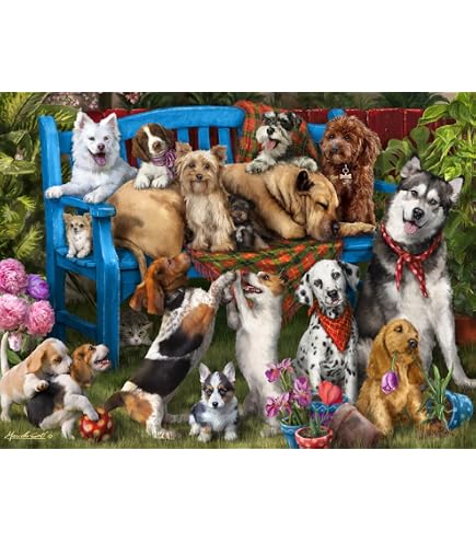 Vermont Christmas Company Dogs Galore Puzzle – 550 Teile, Fertige Größe 61 X 45,7 Cm (Künstler: Marcello Corti)