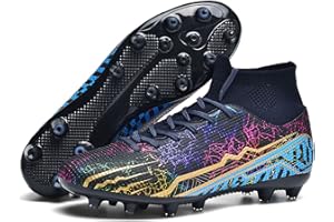 WEJIESS Jugend-Fußballschuhe Outdoor Herren-Fußballschuhe Herren High Top Fußballschuhe Jungen Turf Trainer Professionelle Fußball-Athletik-Schuhe