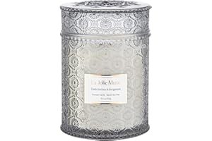 LA JOLIE MUSE La Jolíe Muse Candela profumata frutti di bosco e bergamotto, cera naturale per la casa, 80 ore di combustione, arancia,ciliegia, vaniglia e patchouli, giara grande, 550 g