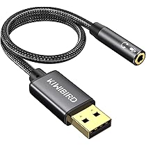 Adattatore USB Per Cuffie 3.5mm - Scheda Audio Portatile Plug & Play Per PC, Laptop