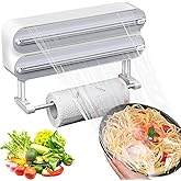 Panchhi Store Magnetic Wrap Dispenser with Cutter 3 in 1 Kitchen Roll Holder Foil Paper Organizer Cling Film Storage Tissue S