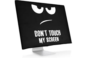 kwmobile Funda Compatible con Monitor Monitor de 31-32" - Cubierta Protectora Textil para Pantalla - Don't Touch my Screen