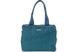 Soolla Studio Bag: Pottery Tool Bag & Craft Storage, Art Supply Organizer, Washable Tote, Knitting Yarn, Crochet Projects, 30 Pockets, 20+ Canvas Colors, Gift for Artists & Teachers (Aquamarine)