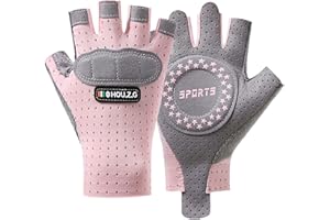 Sahunfri Kids Bike Gloves - Breathable Half Finger Cycling Gloves with Anti-Slip Silicone Pads,Quick-Dry & Easy On/Off Shockproof Sports Training Gloves