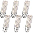 12W E27 LED Corn Screw Bulbs, 220-240V, Not Dimmable, 1200LM Cool White 6000K, 100W Incandescent Bulbs Equivalent, E27 Corn LED Bulb for Table Lamp, Floor Lamp, Ceiling Lamps, Pack of 6