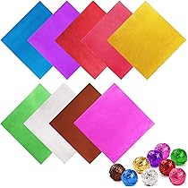 Carta Stagnola Colorata Per Cioccolatini - 600 Fogli 10x10cm, 6 Colori, Per Caramelle E Decorazioni - Foto 6
