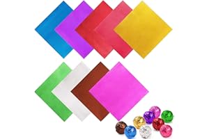 CYH Confezione di caramelle al cioccolato - 900 pezzi 9 colori carta imballaggio in alluminio di qualità alimentare - ideale per la decorazione e la conservazione dei cioccolatini fatti a mano