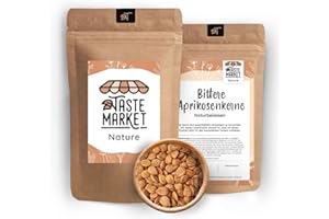 ‎TASTE MARKET GUTER GESCHMACK 1 kg Bittere Aprikosenkerne | naturbelassen | Saatgut | bitter | Kerne Samen