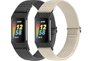 WNIPH Kompatibel mit Fitbit Charge 5 Armband,Elastisches Nylon Verstellbar Dehnbar Stoff Ersatzarmband für Fitbit Charge 5 Uhrenarmbänder Damen Herren