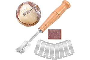 ZITFRI 10 Pcs Lame Boulanger - Couteau de Boulanger Grignette Lame a Pain Porte pour Grigner Pâte Graver Pain Cuisine Accessoire de Boulangerie