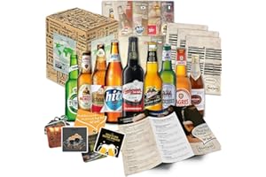 [ BOXILAND ] Coffret cadeau de bière avec des bières étrangères Cadeau d'anniversaire pour ami Cadeau d'anniversaire pour homme ou idées cadeaux amusantes 9 bières exotiques x 0,33l
