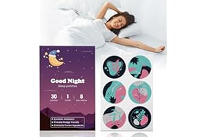 MENNYO 30er Packung Schlafpflaster für Erwachsene,Schlaf Patches Tiefschlafpflaster,Schnell wirkende Zutaten, Schlaf Fördernde Aufkleber für Männer und Frauen