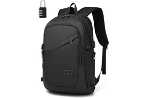 Kono Laptop Ryggsäck Stöldskydd Resa Affärer Dator Ryggsäck Arbetsväska med USB-laddningsport Lätt Laptopväska Vattentålig Sk