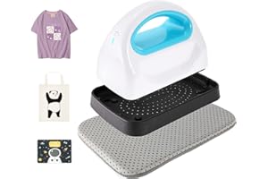 Dyna-Living Transfer Press Transfer Press Machine à chaud Presse à chaleur Presse à pression pour vêtements T-shirts, chaussures, chapeaux, presse à chaud, machine 7'' x 4'' 500W Bleu