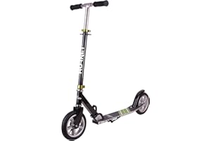 HUDORA Hornet 14532 Trottinette Air 200 Big Wheel avec pneus à air comprimé Noir/Vert