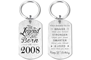 Yobent Birthday Gifts for Him & Her - Personalized Keychain, Unique Men's Birthday Gift