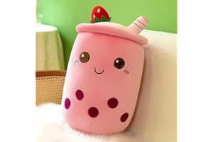 HENGBIRD Peluche Boba Tea Peluche Peluche Kawaii Bubble Tea Peluche Giocattoli, Tazza da tè al latte, Cuscino per Bambola, Cuscino da tiro, regalo per bambini, ragazze e ragazzi, 25cm (A)