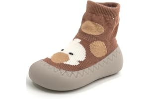 Exemaba Toddler Anti-Slip Sock Shoes Baby First Walking Shoes Infant Slipper for Boys Girls