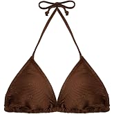 Parıltılı Hafif Destekli Boyundan Bağlamalı &Uuml;&ccedil;gen Bikini &Uuml;st&uuml;