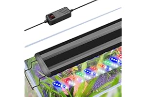 ‎FEDOUR FEDOUR 40-60CM Aquarium LED Beleuchtung, Vollspektrum Aquarium Licht für Pflanzen mit Timer-Funktion, Ausziehbare Metallhalterungen, für Fisch- und Pflanzen Aquarien