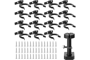 AMCBKYEA Pack de 15 Clips de Plinthes Réglables pour Cuisine, Supports Robustes en Plastique ABS avec 45 Vis, Compatible avec Pieds de Meuble de Diamètre 32-40mm, Idéal pour Fixation de Plinthes de Cuisine