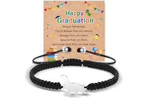 Cheerslife Braccialetti Regalo per Ragazzi Bambini Bracciale A Mio Figlio Nipote Figlia Migliore Amico Regalo di Laurea Felice per Studenti della Scuola Materna Adolescenti Braccialetto di Dinosauro