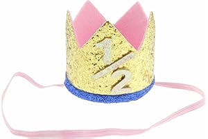 Glamour Girlz Boys Girls Cat Dog Pet Glitter 6 Months Old Birthday King Crown Princess Tiara Costume Party Photo Prop Headband Hat