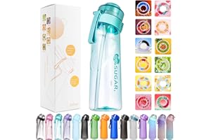 USPER Botella de agua de aire con cápsulas de sabor, juego de botellas de agua de aire de 650 ml, botellas de agua sin BPA, cápsulas de sabor perfumadas, 0 tazas de azúcar y agua para exteriores (con 1