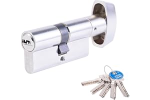 Tesa Assa Abloy T65B3060N: Cilindro europeo T60, 30 x 60 mm, acabado niquelado, compatible con cerraduras de perfil europeo, uso residencial y comercial, instalación sencilla, sustitución y obra nueva