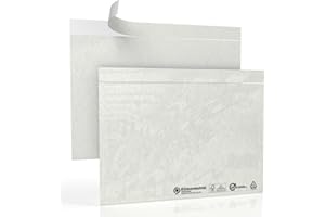 umschlag-discount 100 bolsas para albaranes en blanco C6 = 17,5 x 13 cm, bolsas de papel transparentes autoadhesivas, bolsas para documentos que acompañan a las bolsas de papel