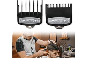COYTEAR 2 Pcs Professional Hair Clipper Guard 0.5&1.5 Cordless Clipper Cutting Replacement Guards Set 2 Lengths 1.5mm&4.5mm Clipper Attachment Comb with Metal Clip Compatible with Wahl Standard Hair Clipper