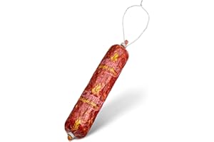 PIKANTEN WURSTBARON® Saucisse Chorizo Salami Set de 2 - extra forte : avec 3 millions d'épices Scoville, barre de saucisse 4x environ 95g