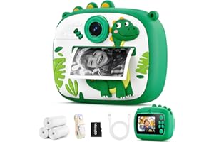 Fotocamera Istantanea per Bambini YOZISS, Macchina Fotografica Bambini Istantanea 1080P HD con 3 Rotoli di Carta da Stampa, Regalo Perfetto per Bambina da 3 a 14 Anni
