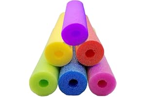 Runsmooth 1 Pcs Swimming Pool Foam Noodle 60inch, Flexible Woggle Hollow Pool Noodles Pool Float Sticks for Kids Adults Swim Aid Training Beginners, Red
