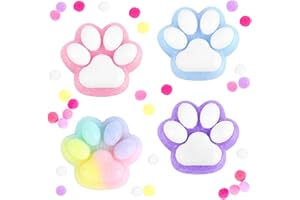 DERAYEE DEYAYEE 4 Pezzi Giocattoli da Spremere Zampe di Gatto, Squishy Zampa di Gatto, Antistress Squishy, Antistress Giocattolo per Bambini e Adulti